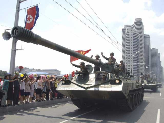 Despite being developed more than 20 years ago, Pokpung-ho battle tanks ...