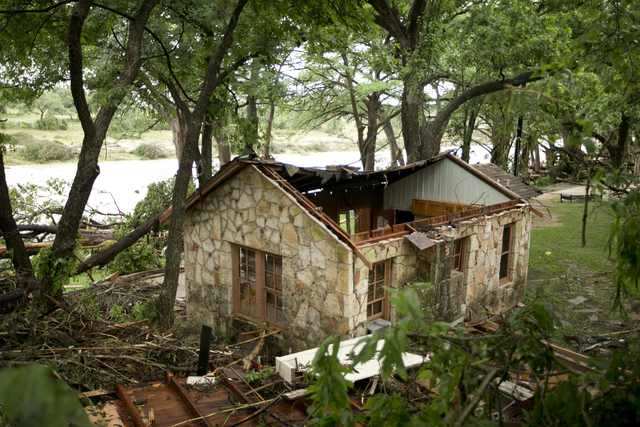 This Cabin On The Banks Of The Blanco River Was All But Destroyed