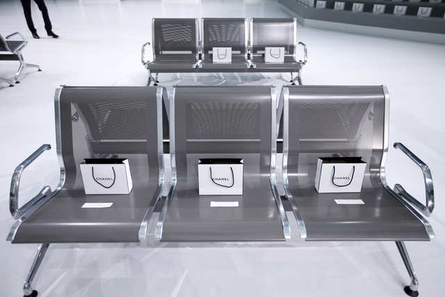 Airport seats were equipped with complimentary Chanel gift bags. | Business  Insider India