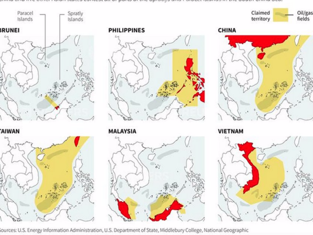 Brunei, China, Taiwan, Malaysia, Vietnam, and the Philippines claim ...