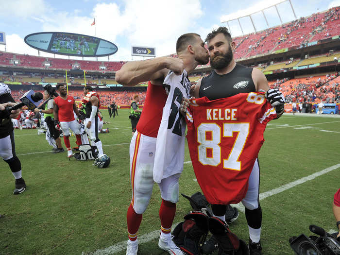 Kelce brothers face off when the Chiefs visit the Eagles - The San Diego  Union-Tribune