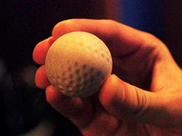 Tony Robbins hits these special golf balls into the ocean