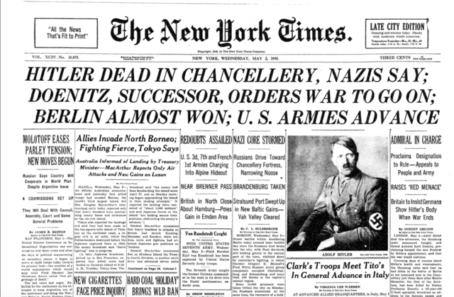 Here's what The New York Times looked like on May 2, 1945 | Business ...