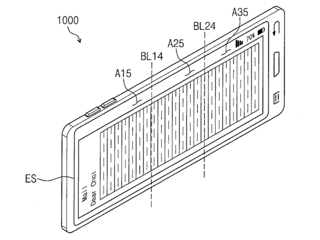 A "trifold" smartphone was also detailed in the patents, which looks a lot longer than the regular foldable design.