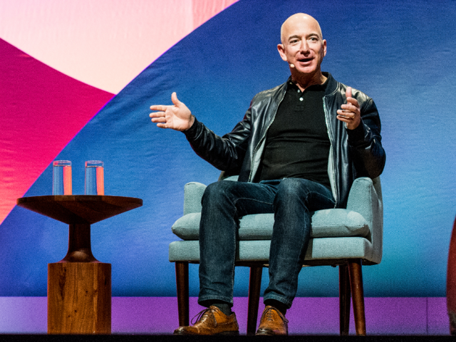 To dress like Bezos, look for a trendy leather bomber jacket and well ...