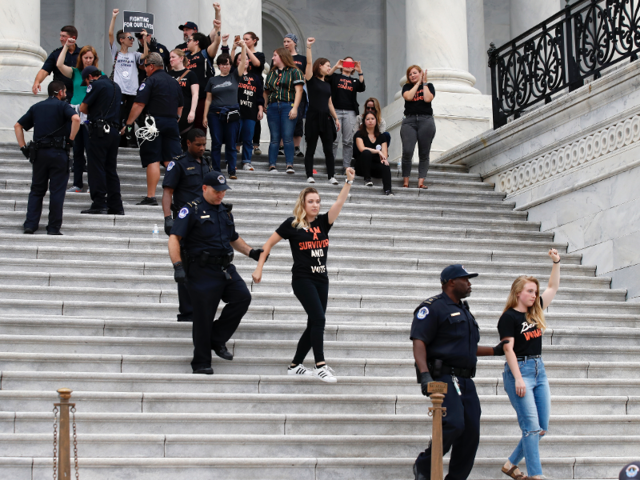 Protests Erupt Outside The Supreme Court And Capitol Ahead Of Brett