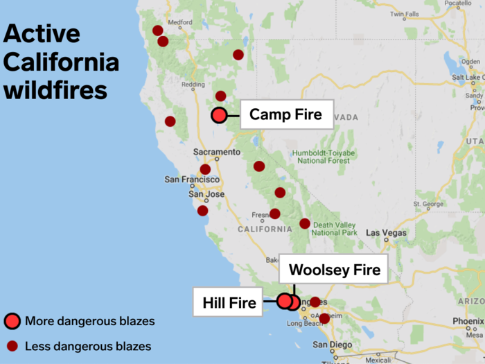 New satellite photos of California's wildfires show the furious, deadly ...