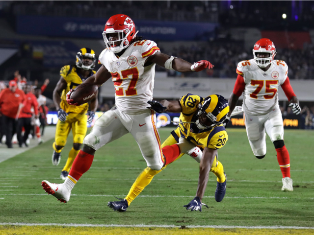 2018 score KAREEM HUNTCOLOR RUSH KANSAS CITY CHIEFS