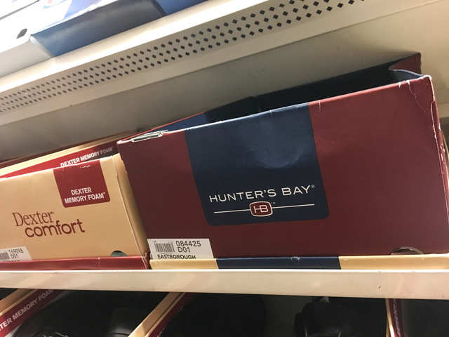 Shoes by the Hunter's Bay brand were in 