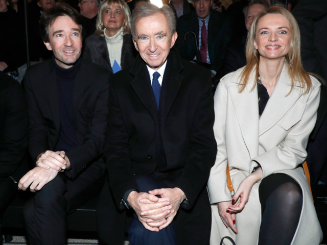 Antoine Arnault and Delphine Arnault are his two children from his ...