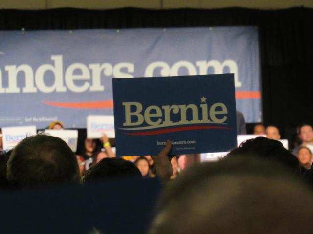 After Sanders Finished His Speech He Went Down To Greet And Speak With People In The Crowd The 