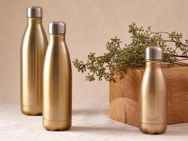 SMART THERMOS BOTTLE - LOVE MONOGRAM BROWN