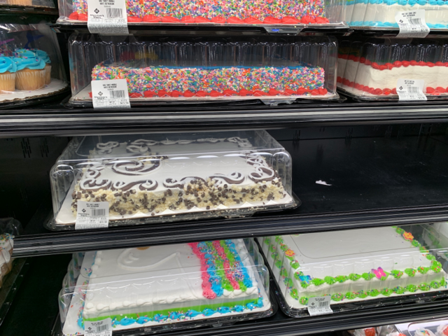 The bakery also had sheet cakes, which Costco's bakery is particularly ...