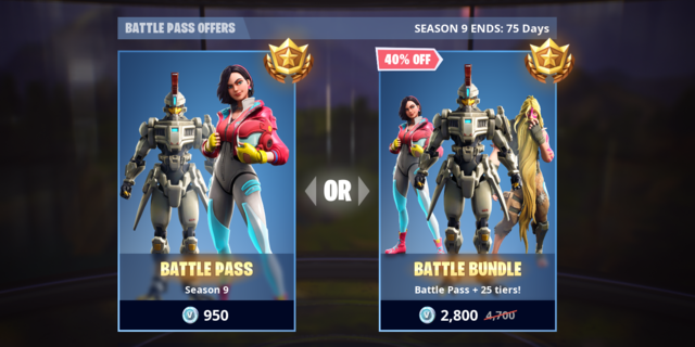 the season 9 battle pass costs 950 vbucks the game s virtual currency you can pay 10 to unlock it right away or earn vbucks by playing over time - season 9 fortnite battle pass cost