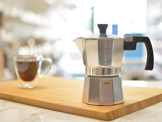 GROSCHE - The MILANO Stainless Steel Moka Pot is a classic and stylish way  to make stovetop espresso. The MILANO Stainless Steel Espresso Maker is  perfect for all stovetop types and comes