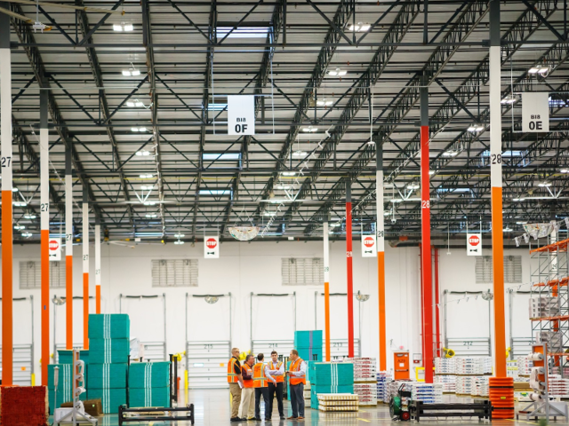 Look inside Home Depot's massive new distribution center, which can hold up  to 75 flatbed trucks