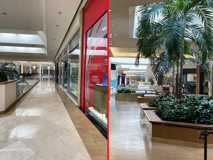 Photos show the third-largest mall in the US deserted as coronavirus'  spread affects businesses and tourism in California