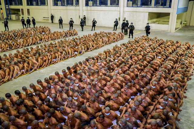 Harrowing Photos Show Prisoners Stacked Together As Punishment For A Spate Of Violence In El