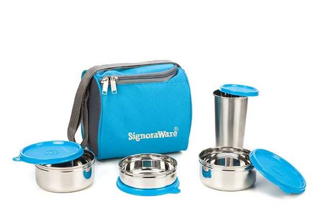 signoraware kids lunch box with bag