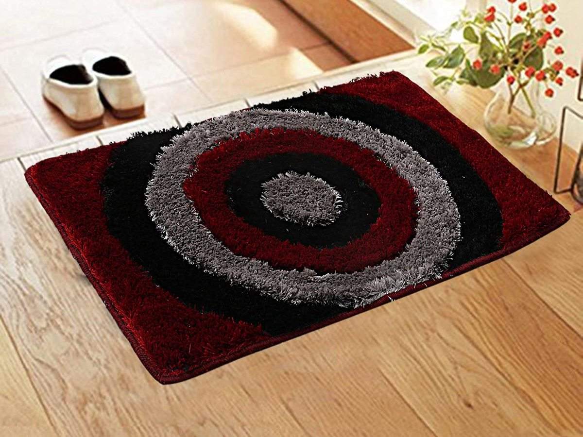 Red Color Bath Mat, Minis Rug, Doormat Rug,Handmade Doormat, online Kitchen Doormat, Stairs Doormat,Outdoor Doormat,Office Doormat, Muted Doormat