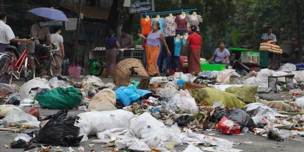 People in Myanmar are using trash to protest as the death toll climbs to more than 500 ...