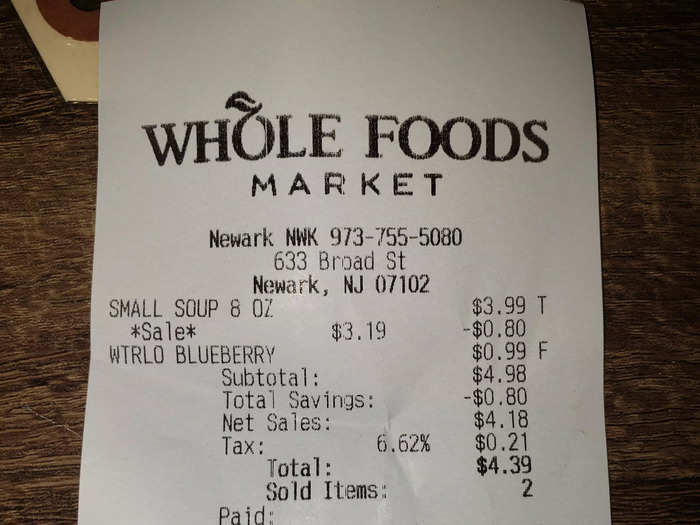 My hack for getting a healthy, filling meal from the Whole Foods food court  for less than $4