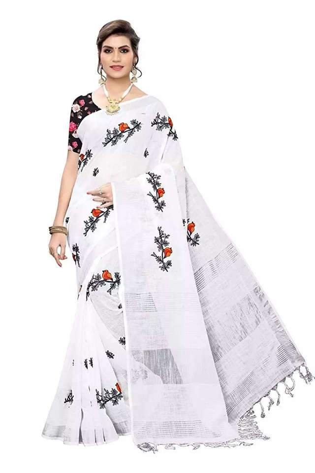 New Designer White Saree for Wedding | Saree new Design for party