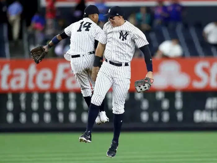 Aaron Judge of the New York Yankees during batting practice before a  Photo d'actualité - Getty Images